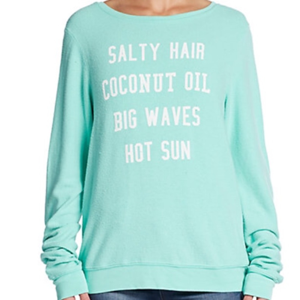 ☀WILDFOX  "SALTY HAIR" Graphic sweater☀️